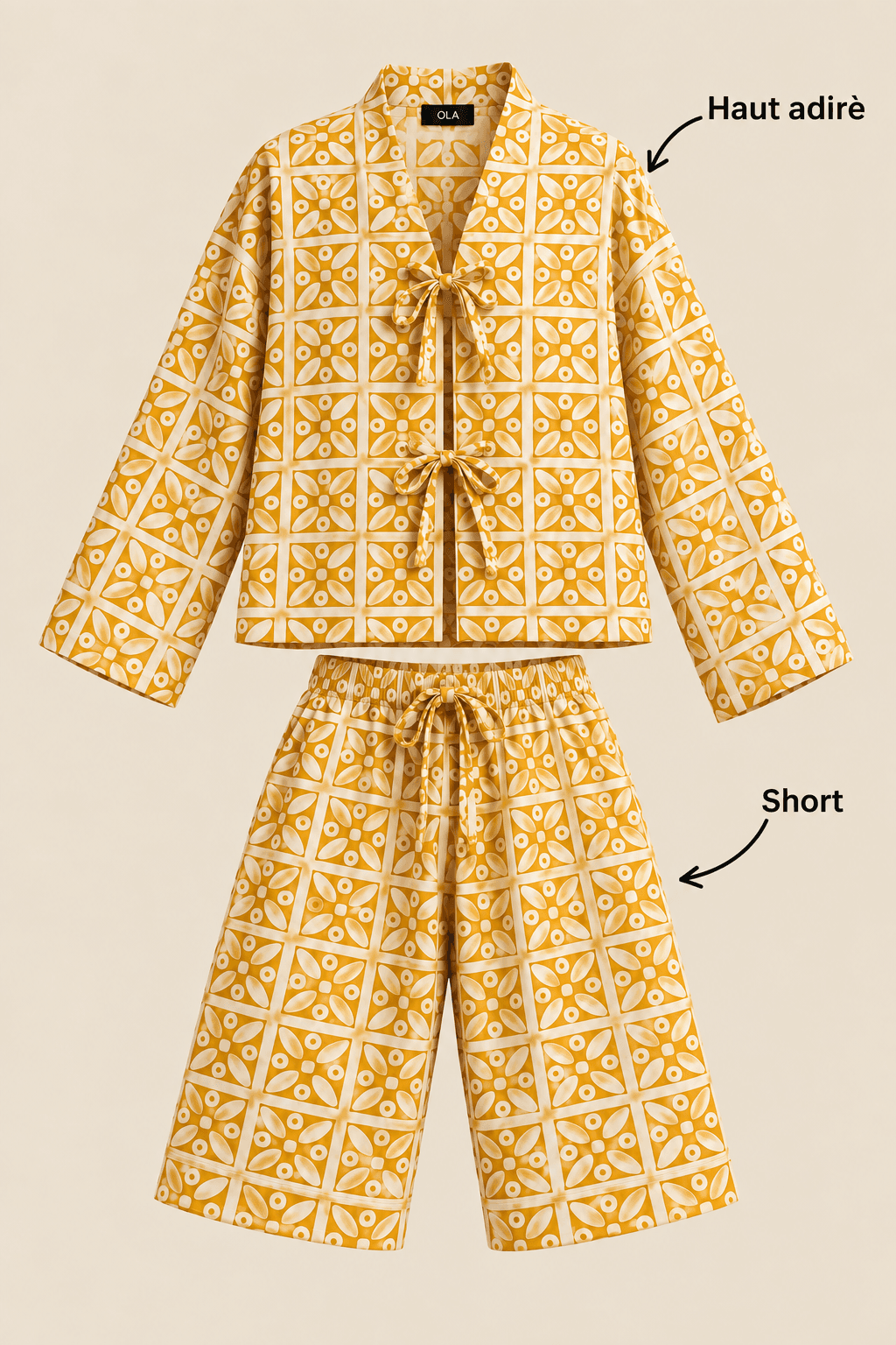 Ensemble short jaune